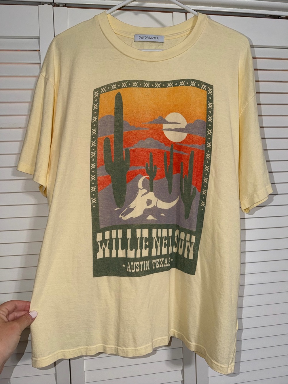 Daydreamer Yellow Willie Nelson Desert Graphic Tee